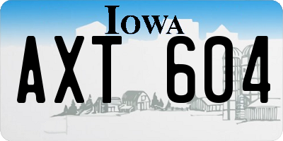IA license plate AXT604