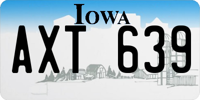 IA license plate AXT639