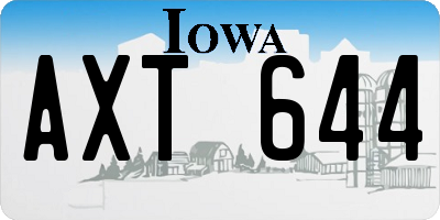 IA license plate AXT644