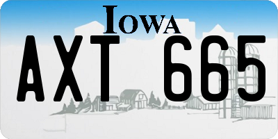 IA license plate AXT665