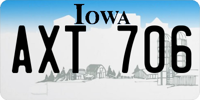 IA license plate AXT706