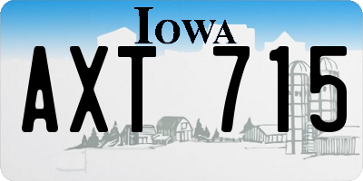 IA license plate AXT715