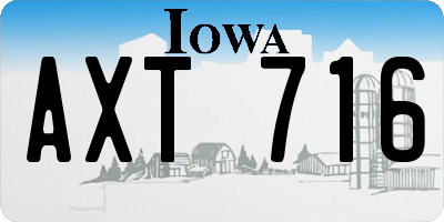 IA license plate AXT716