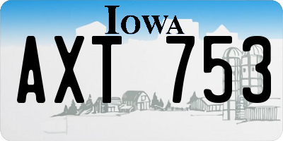 IA license plate AXT753
