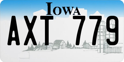 IA license plate AXT779