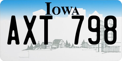 IA license plate AXT798