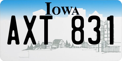 IA license plate AXT831
