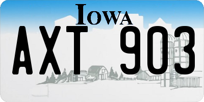 IA license plate AXT903