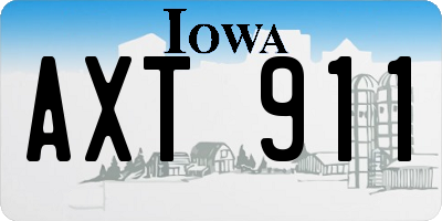 IA license plate AXT911