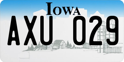 IA license plate AXU029