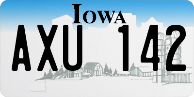 IA license plate AXU142