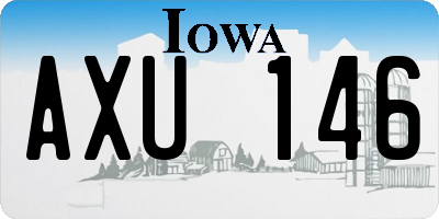 IA license plate AXU146