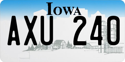 IA license plate AXU240