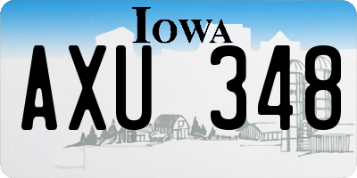 IA license plate AXU348