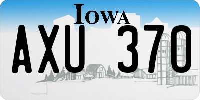 IA license plate AXU370