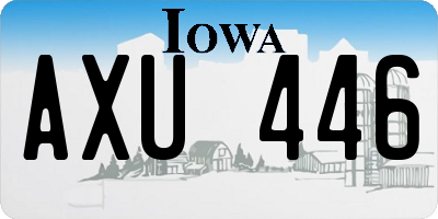 IA license plate AXU446