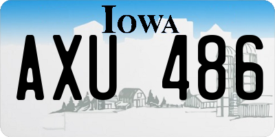 IA license plate AXU486