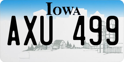 IA license plate AXU499