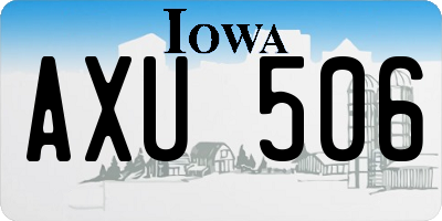 IA license plate AXU506