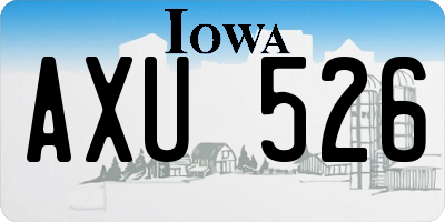 IA license plate AXU526
