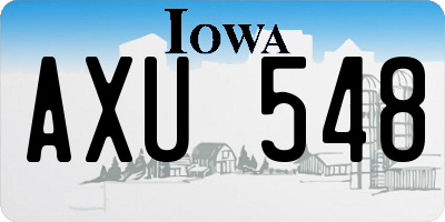 IA license plate AXU548