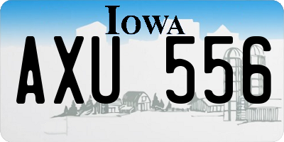 IA license plate AXU556