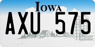 IA license plate AXU575
