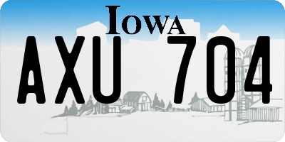 IA license plate AXU704