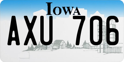 IA license plate AXU706