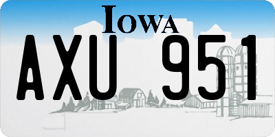 IA license plate AXU951