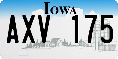 IA license plate AXV175