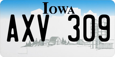 IA license plate AXV309