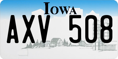 IA license plate AXV508