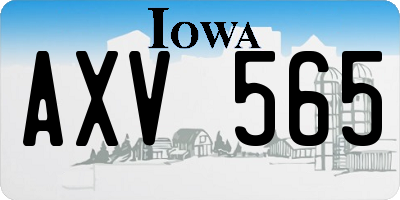 IA license plate AXV565