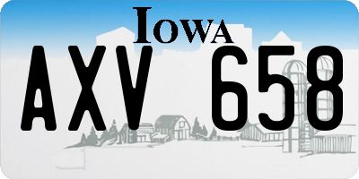 IA license plate AXV658