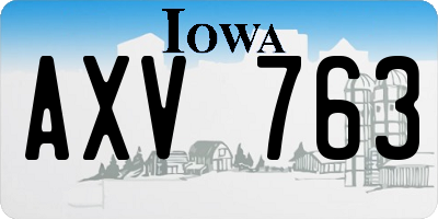IA license plate AXV763