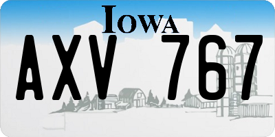 IA license plate AXV767