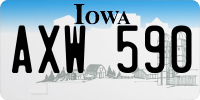 IA license plate AXW590