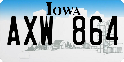IA license plate AXW864