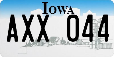 IA license plate AXX044