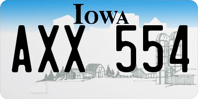 IA license plate AXX554