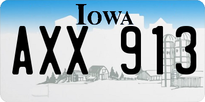 IA license plate AXX913