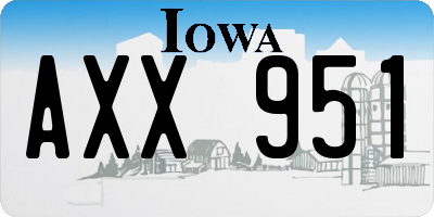 IA license plate AXX951