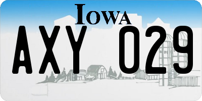 IA license plate AXY029