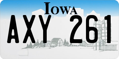 IA license plate AXY261