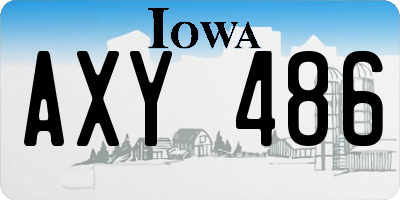 IA license plate AXY486