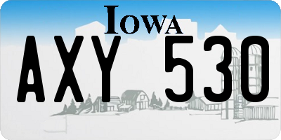 IA license plate AXY530