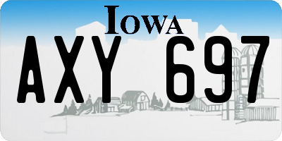 IA license plate AXY697