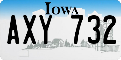 IA license plate AXY732