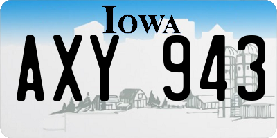 IA license plate AXY943